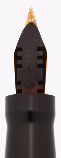 Mabie Todd (UK) Swan 3240 Self-Filler (1940s) - Dark Green, Fine